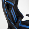 Кресло iCar , кож/зам, черный/синий
