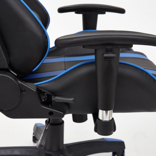 Кресло iCar , кож/зам, черный/синий