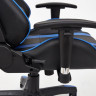 Кресло iCar , кож/зам, черный/синий