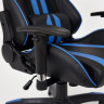 Кресло iCar , кож/зам, черный/синий