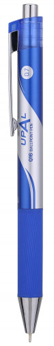Набор ручек шариков. автоматическая Deli Upal EQ16-BL-P d=0.7мм син. черн. (12шт) сменный стержень резин. манжета