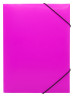 Папка на резинке Бюрократ Double Neon DNE510PINKBL A4 пластик кор.30мм 0.5мм розовый/черный