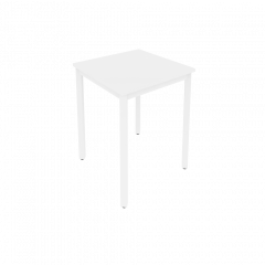Slim Стол письменный на металлокаркасе С.СП-1.1 Белый/Белый металл 600*600*750