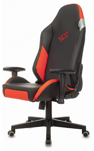 Кресло игровое Zombie HERO BATTLEZONE PRO черный/красный эко.кожа с подголов. крестов. пластик