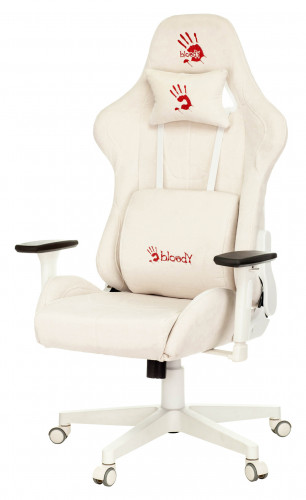 Кресло игровое A4Tech Bloody GC-320 белый сиденье белый крестов.