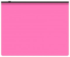 Папка на молнии ZIP Бюрократ Double Neon DNEBPM4APINKBL A4+ полипропилен 0.15мм розовый цвет молнии черный