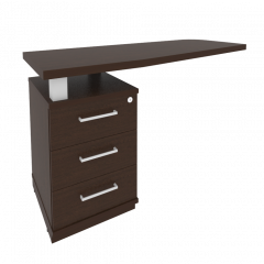 First Тумба приставная с топом левая KTP-2 (L) Венге 1300*500*765