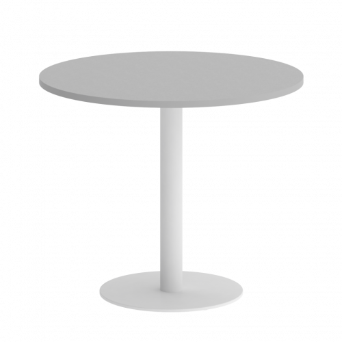 Home Office Стол круглый VR.SP-5-90.1 Серый/Белый металл 900*900*750
