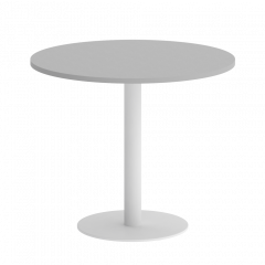 Home Office Стол круглый VR.SP-5-90.1 Серый/Белый металл 900*900*750
