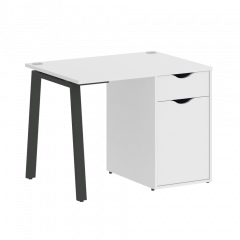 Home Office Стол письменный VR.SP-3-98.1.A Белый бриллиант/Антрацит металл 980*720*750