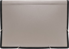 Портфель Бюрократ -BPR13LGREY 13 отдел. A4 с окантовкой пластик 0.7мм серый