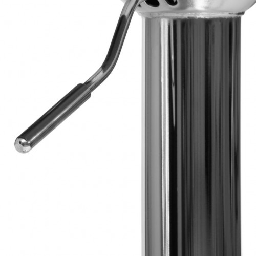 Барный стул DRAKAR (mod.4050), металл/дерево/экокожа, 51х56х95-116 см, высота сиденья 65-87 см, белый/натуральный/хром