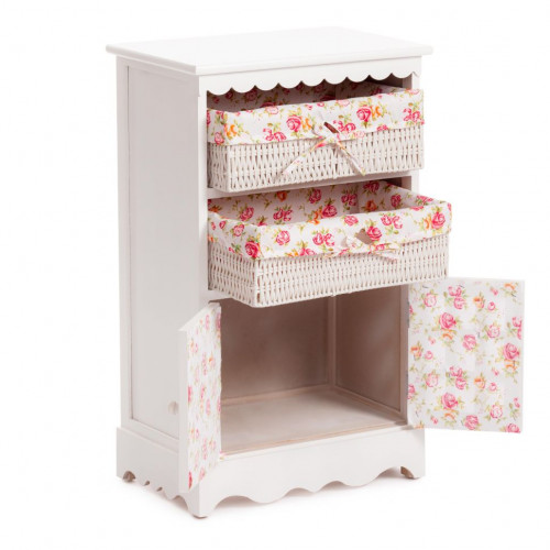 Комод с 2-мя корзинами Secret De Maison LE RAY ( mod.TT-WC004 ), МДФ+Павловния, 45*30*73, Белый (White)