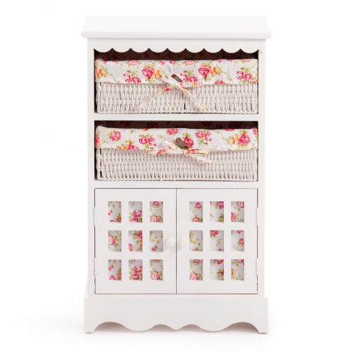 Комод с 2-мя корзинами Secret De Maison LE RAY ( mod.TT-WC004 ), МДФ+Павловния, 45*30*73, Белый (White)