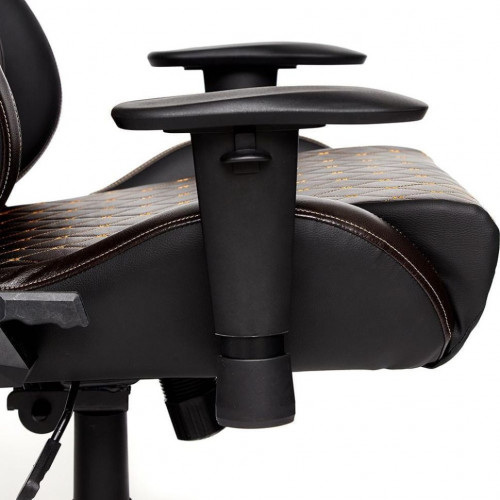 Кресло iChess, кож/зам, черный/коричневый