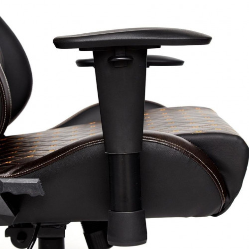 Кресло iChess, кож/зам, черный/коричневый