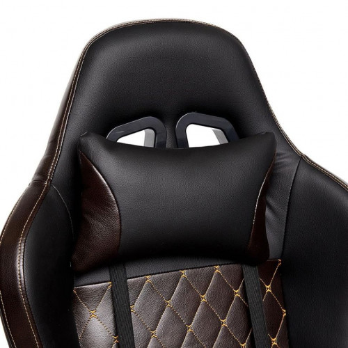 Кресло iChess, кож/зам, черный/коричневый