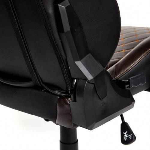 Кресло iChess, кож/зам, черный/коричневый