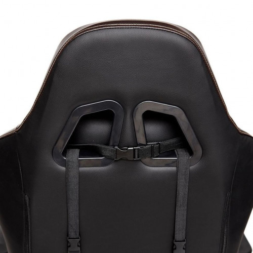 Кресло iChess, кож/зам, черный/коричневый