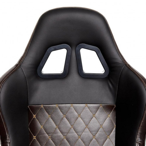 Кресло iChess, кож/зам, черный/коричневый