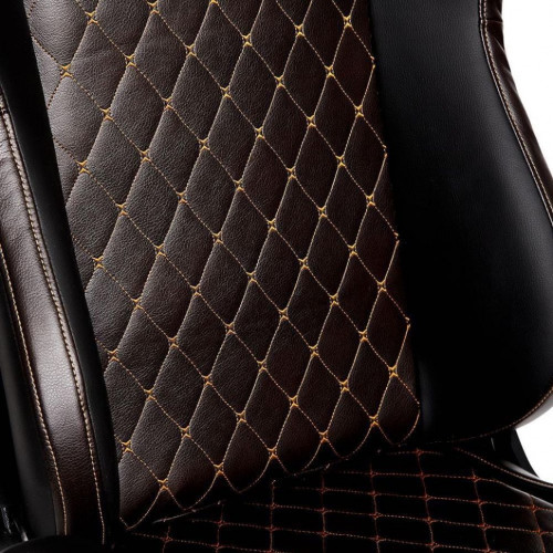 Кресло iChess, кож/зам, черный/коричневый