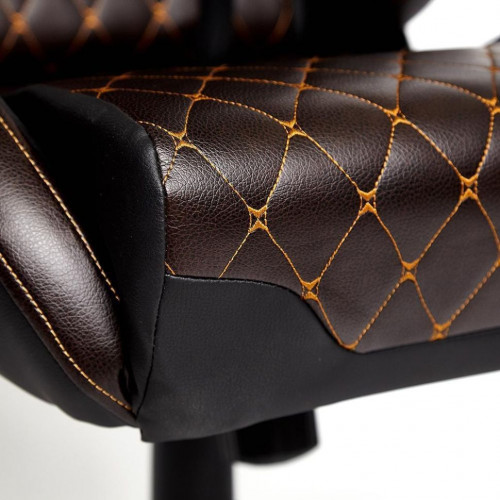 Кресло iChess, кож/зам, черный/коричневый