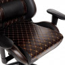 Кресло iChess, кож/зам, черный/коричневый