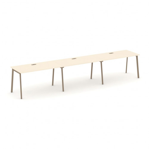 Estetica Рабочая станция на 3 места ES.RS-3.3-LP Сатин/Латте металл 4140*730*750