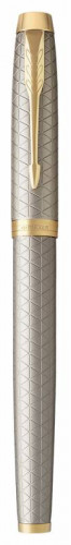 Ручка роллер Parker IM Premium T323 (1931686) Grey GT F черн. черн. подар.кор.