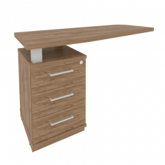 First Тумба приставная с топом левая KTP-2 (L) Дуб табак 1300*500*765