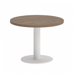 Home Office Стол журнальный круглый VR.SP-5-60.1G Дуб аризона/Белый металл 600*600*453