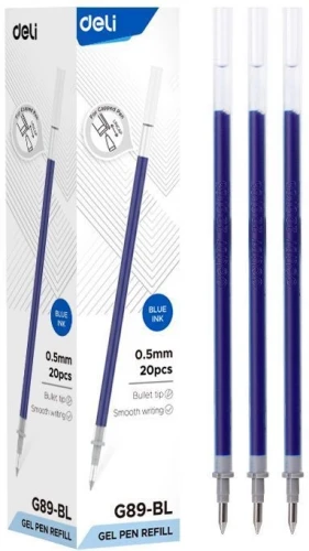 Стержень для гелевых ручек Deli EG89-BL 0.5мм синий блистер