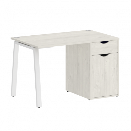 Home Office Стол письменный VR.SP-3-118.1.A Дуб наварра/Белый металл 1180*720*750