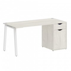 Home Office Стол письменный VR.SP-3-158.1.A Дуб наварра/Белый металл 1580*720*750