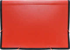 Портфель Бюрократ -BPR13LRED 13 отдел. A4 с окантовкой пластик 0.7мм красный