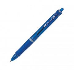 Ручка шариков. автоматическая Pilot Acroball BL-A-F-L прозрачный/синий син. черн. 1стерж. стреловидный пиш. наконечник линия 0.7мм кругл. телескопич.корпус резин. манжета