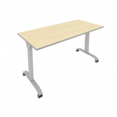 Mobile System Стол складной мобильный СМ-5 Клён кромка металлик/Тёмно-серый металл 1400*650*757