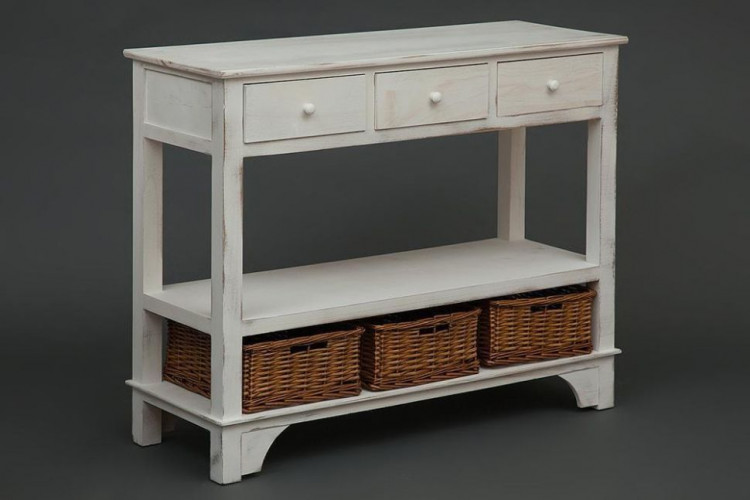 Комод с 3 корзинами и 3 ящиками Secret De Maison OISELET 6 (mod. HX16-005NS ), paulownia, мдф, 108x40x85см, butter white (слоновая кость)