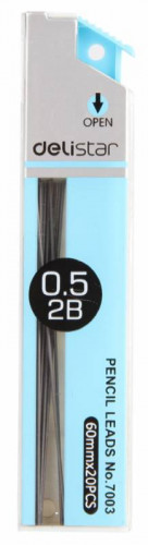 Грифель Deli E7003 0.5мм 2B туба