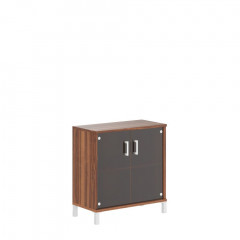 Шкаф низкий со стеклянными дверьми B 410.5 Орех Даллас 900х450х920 BORN