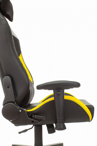 Кресло игровое Zombie HERO CYBERZONE PRO черный/желтый эко.кожа с подголов. крестов. пластик