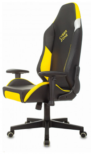 Кресло игровое Zombie HERO CYBERZONE PRO черный/желтый эко.кожа с подголов. крестов. пластик