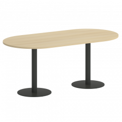 Home Office Стол овальный VR.SP-5-180.1 Акация/Антрацит металл 1800*900*750