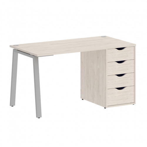 Home Office Стол письменный VR.SP-3-138.4.A Денвер светлый/Серый металл 1380*720*750