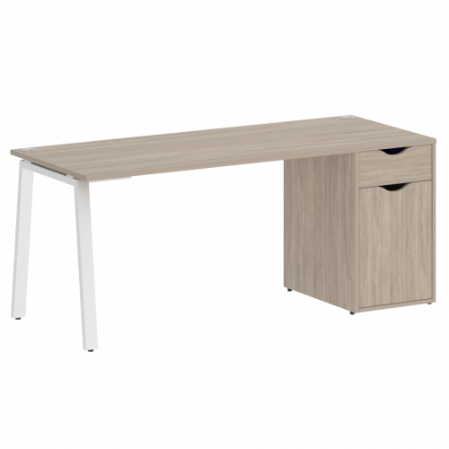 Home Office Стол письменный VR.SP-3-178.1.A Дуб аттик/Белый металл 1780*720*750