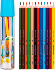 Карандаши цв. Deli EC111-12 Color Emotion шестигран. липа 12цв. пласт.туб. (12шт)