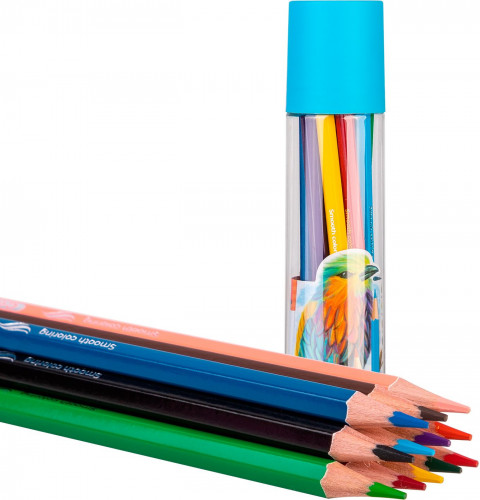 Карандаши цв. Deli EC111-12 Color Emotion шестигран. липа 12цв. пласт.туб. (12шт)