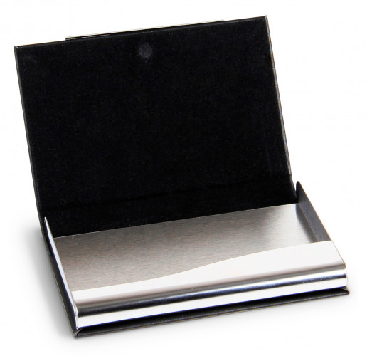 Визитница настольная Deli 7628 кожа искусственная черный