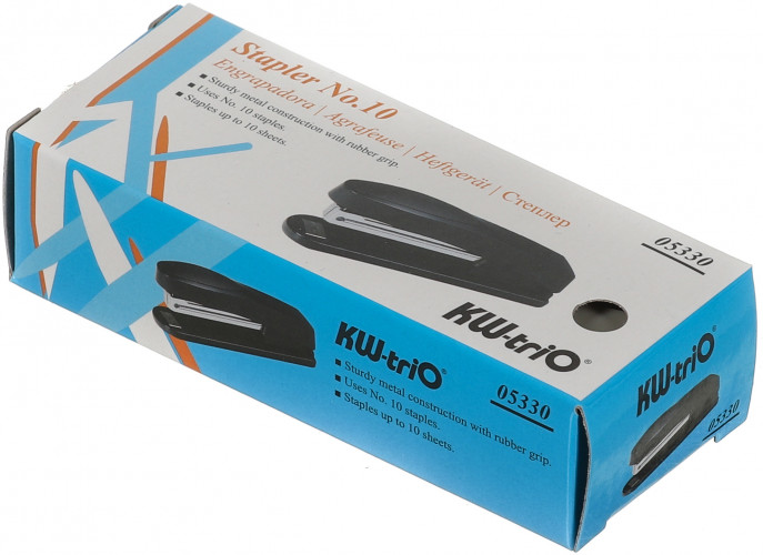 Степлер Kw-Trio 05330l/gray Trio N10 (10листов) светло-серый 100скоб