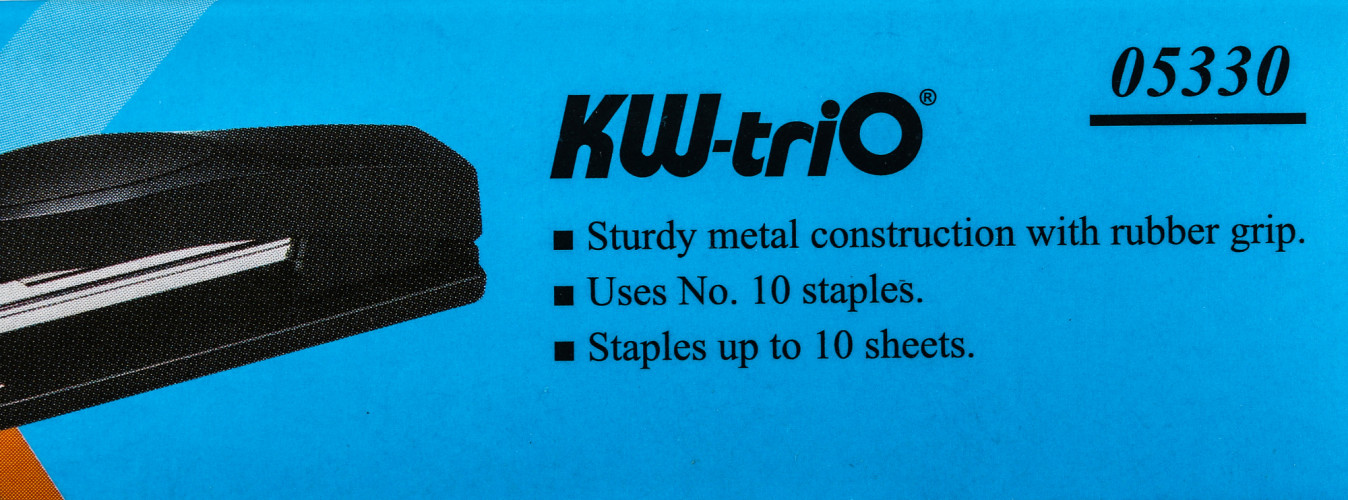 Степлер Kw-Trio 05330l/gray Trio N10 (10листов) светло-серый 100скоб